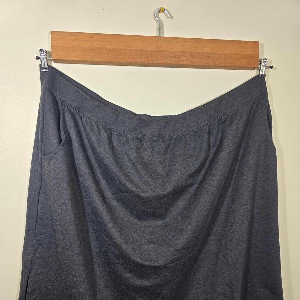 Woman Within 5X charcoal gray knit skirt